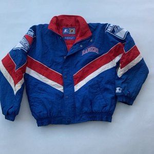 Boys Starter NY Rangers NHL Hockey Jacket Size Large